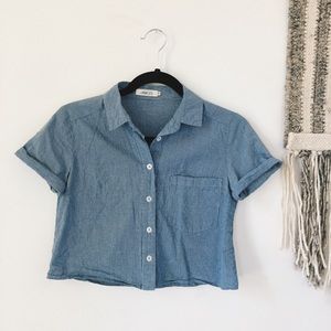 Crop button down